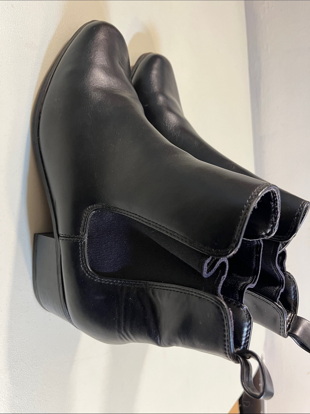 a new day Black Leather Chukka Chelsea Boots